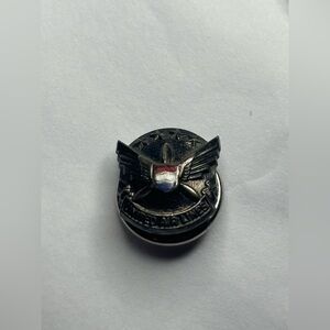 Vintage United Airlines Service Lapel Pin w Embossed Stars Wings
